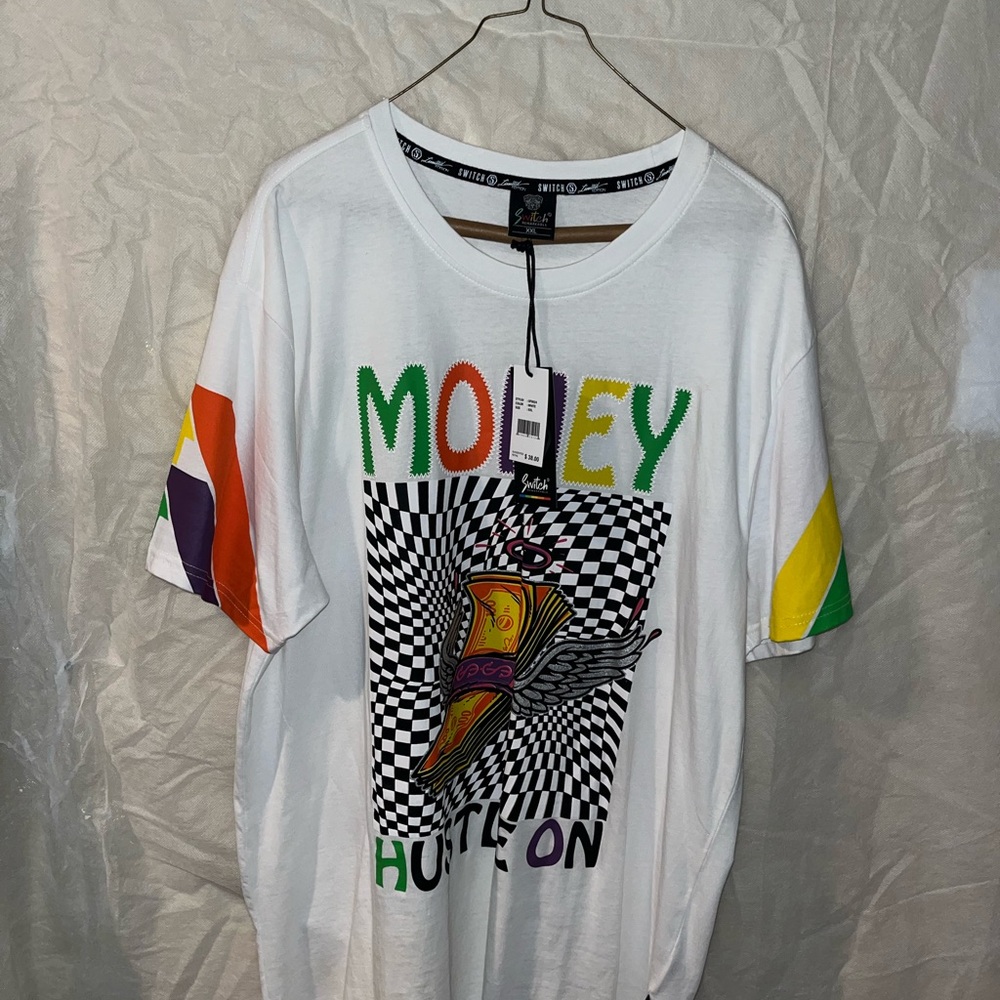 Money Hustle Colorful Graphic T-Shirt
